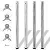 4 v&yacute;&scaron;kově nastaviteln&eacute; stolov&eacute; nohy chrom 870 mm