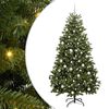 vidaXL Uměl&yacute; v&aacute;nočn&iacute; stromeček 180 cm 300 LED Tepl&aacute; b&iacute;l&aacute; PVC a ocel