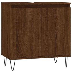vidaXL Koupelnov&aacute; skř&iacute;ňka hněd&yacute; dub 58 x 33 x 60 cm kompozitn&iacute; dřevo