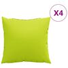 vidaXL Pol&scaron;t&aacute;ře na pohovku 4 ks světle zelen&eacute; 60 x 60 cm l&aacute;tkov&eacute;