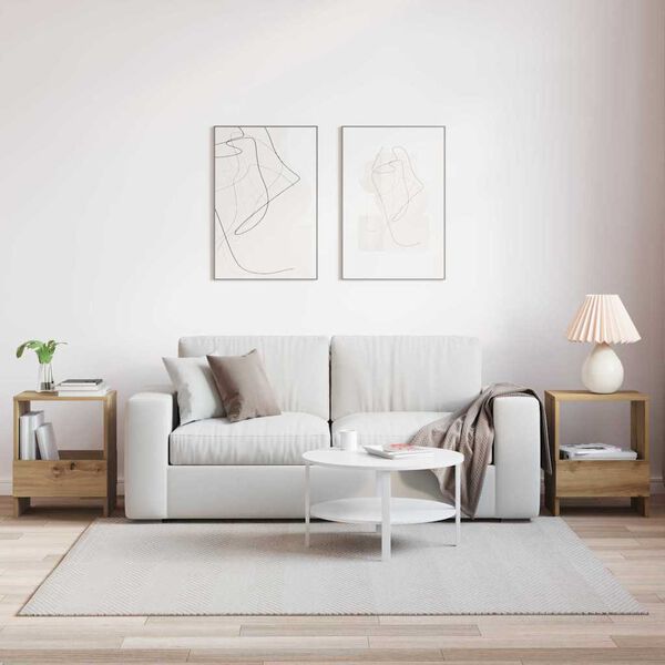 vidaXL Reg&aacute;l na časopisy 2 pcs Artisanov&yacute; dub 35 x 30 x 45 cm