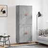 vidaXL Skř&iacute;ň highboard betonově &scaron;ed&aacute; 69,5x34x180 cm kompozitn&iacute; dřevo