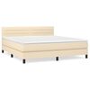 vidaXL Box spring postel s matrac&iacute; kr&eacute;mov&aacute; 160x200 cm textil