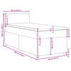 vidaXL Box spring postel s matrac&iacute; tmavě hněd&aacute; 90x190 cm textil