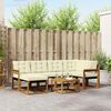 vidaXL Venkovn&iacute; pohovkov&aacute; souprava 7 pcs Přirozen&aacute; a Kr&eacute;mov&aacute;