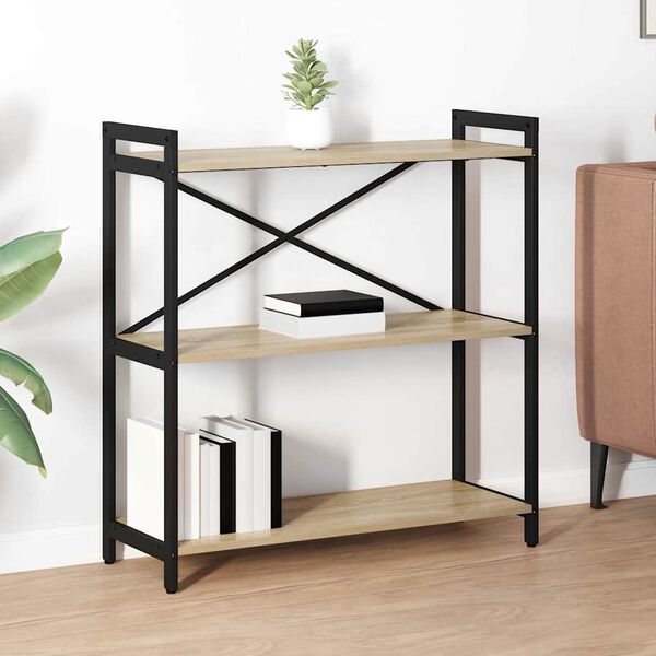 vidaXL Knihovna Sonoma dub 80 x 30 x 85 cm kompozitn&iacute; dřevo