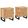 vidaXL Nočn&iacute; skř&iacute;ňka 2 pcs Př&iacute;rodn&iacute; 40 x 33 x 46 cm