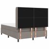 vidaXL LED box pružinov&aacute; postel s matrac&iacute; Taupe 160 x 200 cm textil