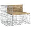 vidaXL Zahradn&iacute; lavice gabionov&yacute; design 92 x 71 x 65,5 cm borov&eacute; dřevo