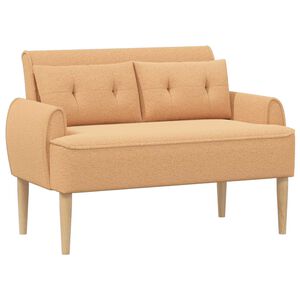 vidaXL Pohovka s knofl&iacute;kov&yacute;m pro&scaron;&iacute;v&aacute;n&iacute;m B&eacute;žov&aacute; 117 x 67 x 77 cm Boucl&eacute;