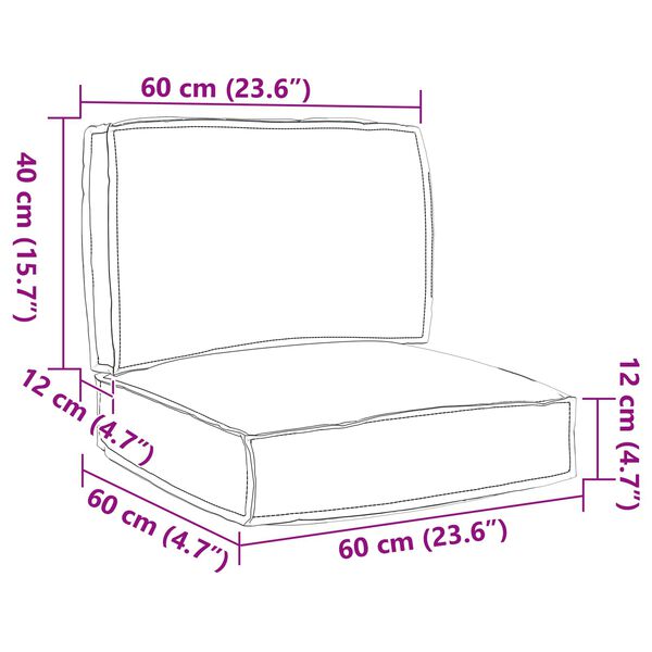 vidaXL Sada pol&scaron;t&aacute;řů na paletu 2 pcs V&iacute;no Červen&eacute; Oxford l&aacute;tka