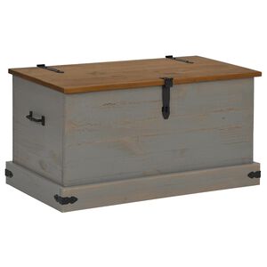 vidaXL &Uacute;ložn&aacute; komoda HALDEN &Scaron;ed&aacute; 91x48x47 cm Borovicov&yacute; masiv