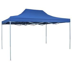vidaXL Rozkl&aacute;dac&iacute; stan nůžkov&yacute; 3 x 4,5 m modr&yacute;