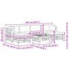 vidaXL Zahradn&iacute; lounge set 7 pcs Voskově Hněd&aacute; Masivn&iacute; borovice