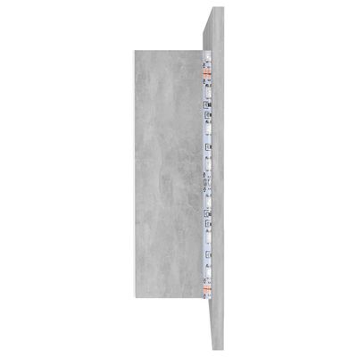 vidaXL LED koupelnová skříňka se zrcadlem betonově šedá 90x12x45 cm