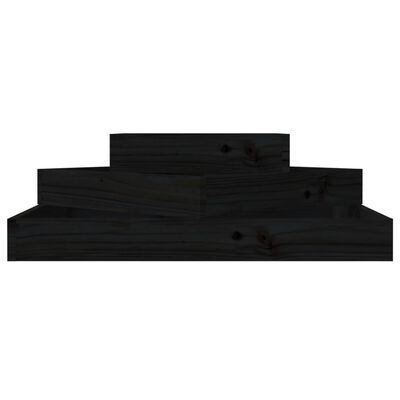 vidaXL Truhlík černý 83 x 83 x 27 cm masivní borové dřevo
