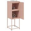 vidaXL Skříň highboard růžová 36 x 39 x 107 cm ocel