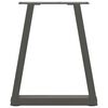 vidaXL Nohy konferenčního stolku ve tvaru V, 2 ks, antracitové, 28 x (42-43,3) cm, ocel
