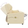 vidaXL 4místné masážní polohovací křeslo držáky nápojů krémové textil