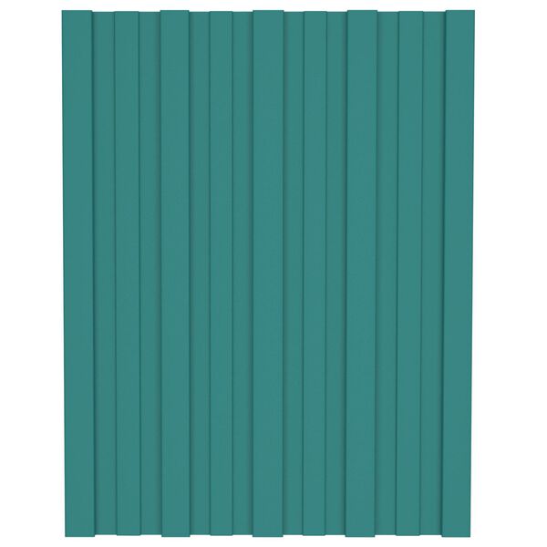 vidaXL Stře&scaron;n&iacute; panel 12 pcs Zelen&aacute; 60 x 45 cm Pozinkovan&aacute; ocel