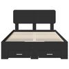 vidaXL R&aacute;m postele s čelo Čern&aacute; 135 x 190 cm kompozitn&iacute; dřevo