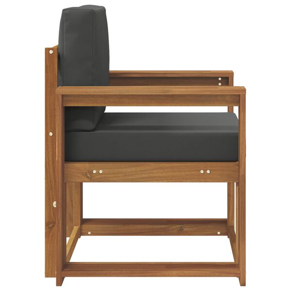 vidaXL Venkovn&iacute; pohovka Masivn&iacute; ak&aacute;ciov&eacute; dřevo a polyester Př&iacute;rodn&iacute;