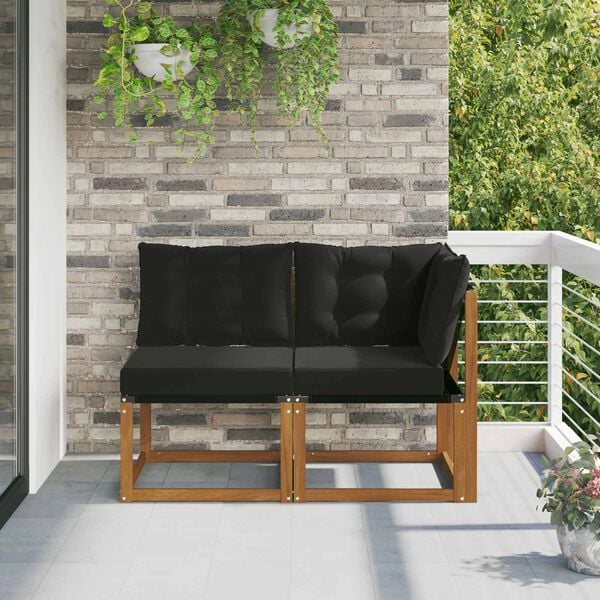 vidaXL Venkovn&iacute; prostředn&iacute; a rohov&aacute; pohovka s pol&scaron;t&aacute;řem 2 Kus Př&iacute;rodn&iacute;