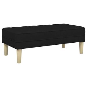 vidaXL lavice s pol&scaron;t&aacute;řem Čern&aacute; 113 x 57 x 39 cm textil