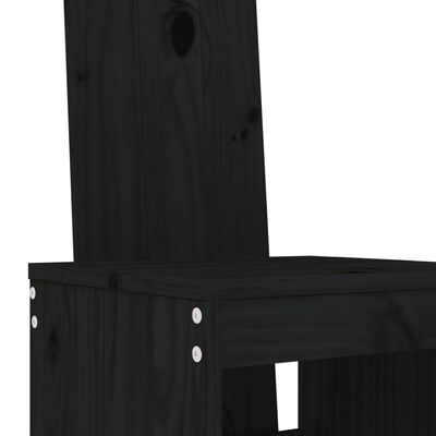 vidaXL Barové stoličky 2 ks černé 40x42x120 cm masivní borové dřevo