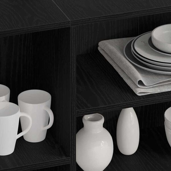 vidaXL Serv&iacute;rovac&iacute; skř&iacute;ň Čern&yacute; dub 120 x 30 x 75 cm kompozitn&iacute; dřevo