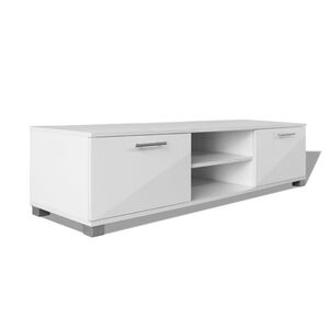 vidaXL TV stolek b&iacute;l&yacute; s vysok&yacute;m leskem 120 x 40,5 x 35 cm