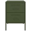 vidaXL Noční stolek olivově zelený 36 x 39 x 50,5 cm ocel