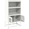 vidaXL Skříň highboard bílá 68x39x123 cm ocel