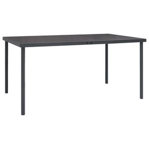 vidaXL Venkovn&iacute; j&iacute;deln&iacute; stůl antracitov&yacute; 150 x 90 x 74 cm ocel
