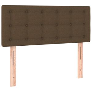 vidaXL Čelo postele tmavě hněd&eacute; 100x5x78/88 cm textil