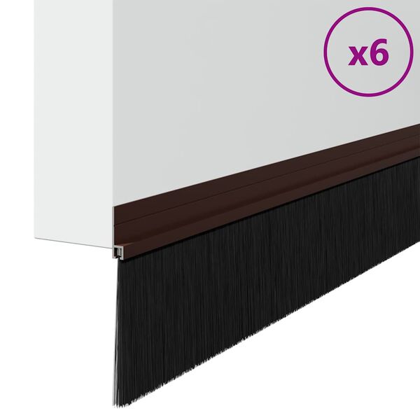 vidaXL Samolepic&iacute; &scaron;těrbiny na dveře 6 pcs Hněd&aacute; 100 cm