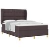 vidaXL Postel s boxspringem s čelo Tmavě hněd&aacute; 200 x 140 cm textil