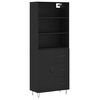 vidaXL Skř&iacute;ň highboard čern&aacute; 69,5 x 34 x 180 cm kompozitn&iacute; dřevo