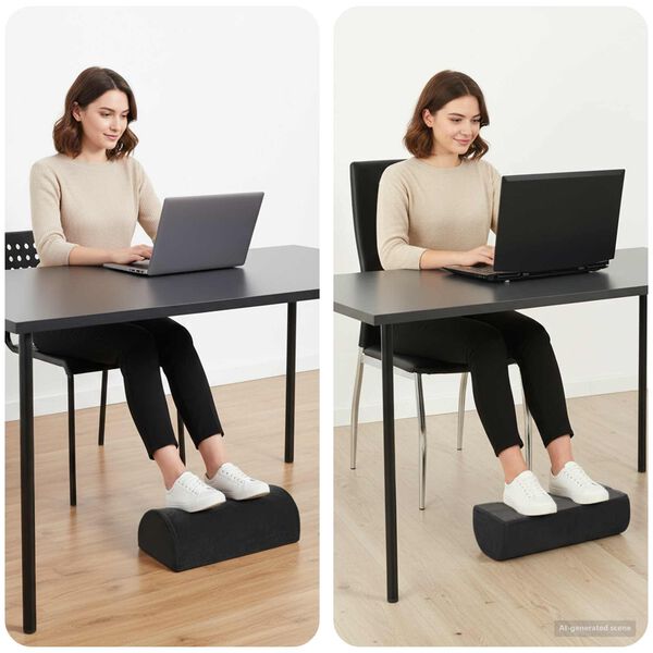 vidaXL Pol&scaron;t&aacute;ř na nohy Jednobarevn&yacute; Čern&aacute;