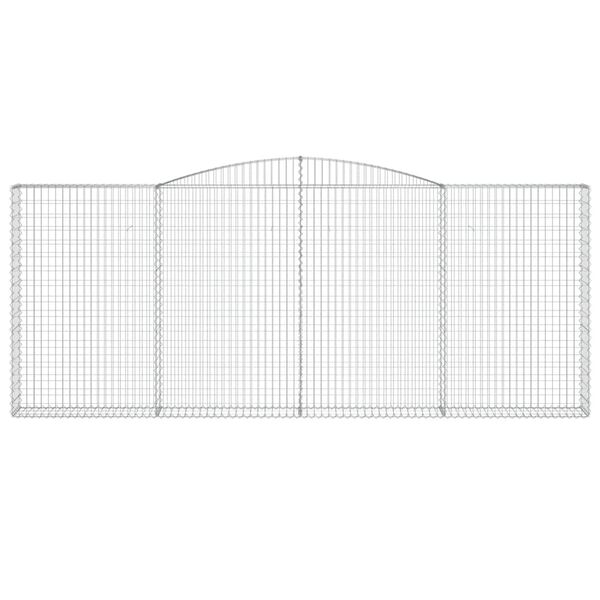 vidaXL Klenuté gabionové koše 2 ks 400x30x160/180cm pozinkované železo