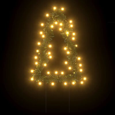 vidaXL Vánoční světelné dekorace s hroty 3ks Stromek 50 LED diod 30 cm