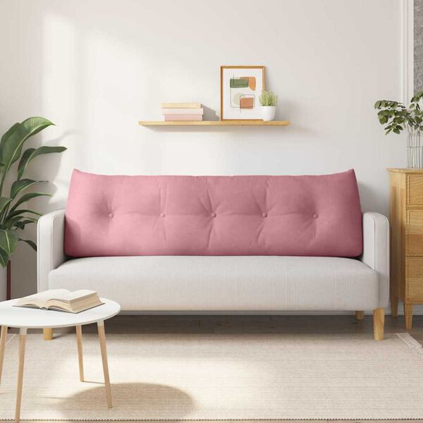 vidaXL Pol&scaron;t&aacute;ř na z&aacute;da Růžov&aacute; 160 x 24 x 50 cm samet