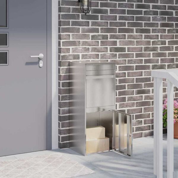 vidaXL Schránka na balíky Černá 41 x 38 x 103 cm Nerezová ocel