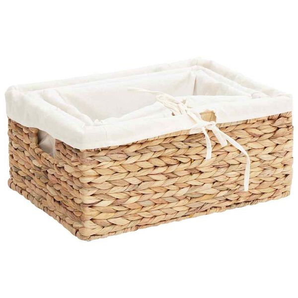 vidaXL &Uacute;ložn&eacute; ko&scaron;e 3 pcs Př&iacute;rodn&iacute; 40 x 30 x 18 cm Vodn&iacute; hyacint