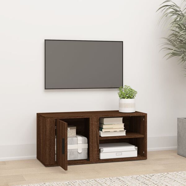 vidaXL TV skř&iacute;ňka hněd&yacute; dub 80 x 31,5 x 36 cm kompozitn&iacute; dřevo