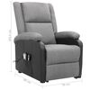 vidaXL Zvedací masážní křeslo světle šedé textil