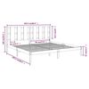vidaXL Postel bez matrace bílá 200 x 200 cm masivní borovice