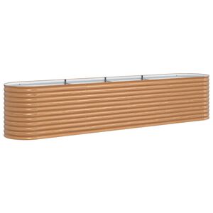 vidaXL Vyv&yacute;&scaron;en&yacute; z&aacute;hon Hněd&aacute; 400 x 80 x 81 cm Ocel