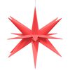 vidaXL Sv&iacute;t&iacute;c&iacute; v&aacute;nočn&iacute; hvězda s LED skl&aacute;dac&iacute; červen&aacute; 57 cm