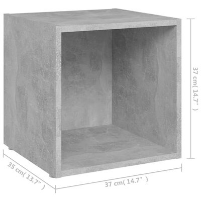 vidaXL TV stolky 2 ks betonově šedé 37 x 35 x 37 cm dřevotříska